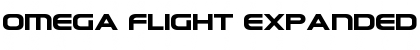 Download Omega Flight Expanded Regular Font Title Preview