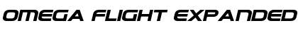 Download Omega Flight Expanded Italic Regular Font Title Preview