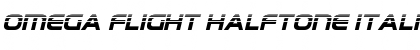 Download Omega Flight Halftone Italic Regular Font Title Preview
