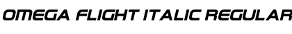 Download Omega Flight Italic Regular Font Title Preview