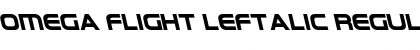 Download Omega Flight Leftalic Regular Font Title Preview