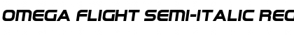 Download Omega Flight Semi-Italic Regular Font Title Preview