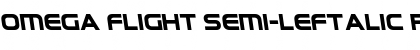 Download Omega Flight Semi-Leftalic Regular Font Title Preview