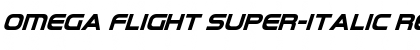Download Omega Flight Super-Italic Regular Font Title Preview