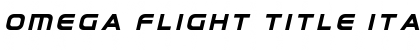 Download Omega Flight Title Italic Regular Font Title Preview