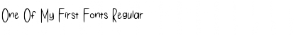 Download One Of My First Fonts Regular Font Title Preview