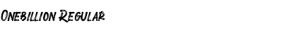 Download Onebillion Regular Font Title Preview
