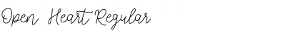 Download Open  Heart Regular Font Title Preview