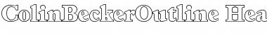 Download ColinBeckerOutline-Heavy Regular Font Title Preview