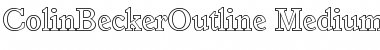 Download ColinBeckerOutline-Medium Regular Font Title Preview