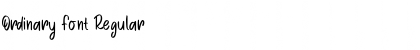 Download Ordinary Font Regular Font Title Preview