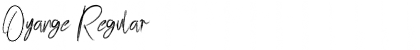 Download Oyange Regular Font Title Preview