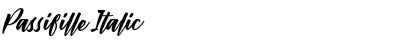 Download Passifille Italic Font Title Preview