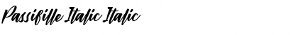Download Passifille Italic Italic Font Title Preview