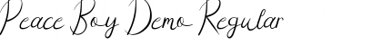Download Peace Boy Demo Regular Font Title Preview