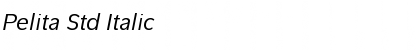 Download Pelita Std Italic Font Title Preview
