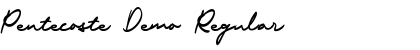 Download Pentecoste Demo Regular Font Title Preview