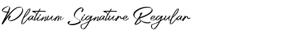 Download Platinum Signature Regular Font Title Preview