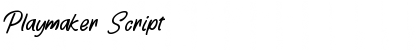 Download Playmaker Script Font Title Preview