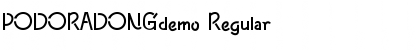 Download PODORADONGdemo Regular Font Title Preview