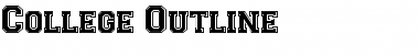 Download College-Outline Regular Font Title Preview