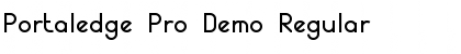 Download Portaledge Pro Demo Regular Font Title Preview