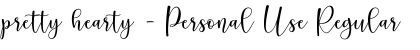 Download pretty hearty - Personal Use Regular Font Title Preview