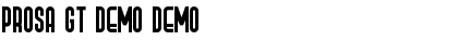 Download Prosa GT Demo Demo Font Title Preview