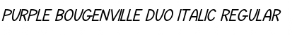Download Purple Bougenville Duo Italic Regular Font Title Preview