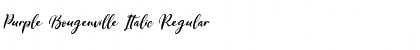 Download Purple Bougenville Italic Regular Font Title Preview