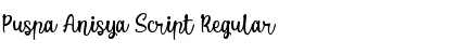 Download Puspa Anisya Script Regular Font Title Preview
