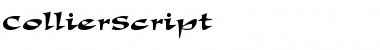 Download CollierScript Regular Font Title Preview