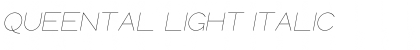 Download Queental Light Italic Font Title Preview