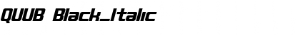 Download QUUB Black_Italic Font Title Preview