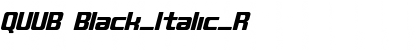 Download QUUB Black_Italic_R Font Title Preview