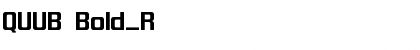 Download QUUB Bold_R Font Title Preview