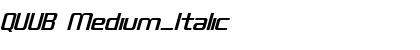 Download QUUB Medium_Italic Font Title Preview