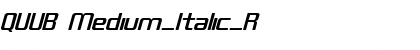 Download QUUB Medium_Italic_R Font Title Preview