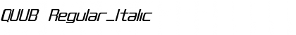 Download QUUB Regular_Italic Font Title Preview