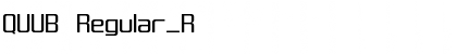 Download QUUB Regular_R Font Title Preview