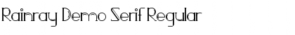 Download Rainray Demo Serif Regular Font
