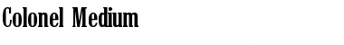 Download Colonel-Medium Regular Font Title Preview
