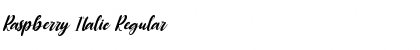 Download Raspberry Italic Regular Font Title Preview