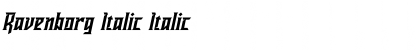 Download Ravenborg Italic Italic Font Title Preview