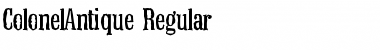Download ColonelAntique Regular Font Title Preview