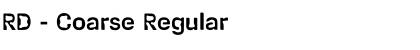 Download RD - Coarse Regular Font Title Preview