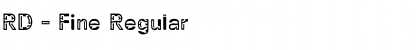 Download RD - Fine Regular Font Title Preview