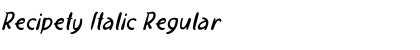 Download Recipety Italic Regular Font Title Preview