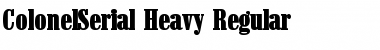 Download ColonelSerial-Heavy Regular Font Title Preview