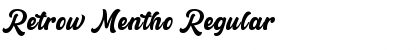 Download Retrow Mentho Regular Font